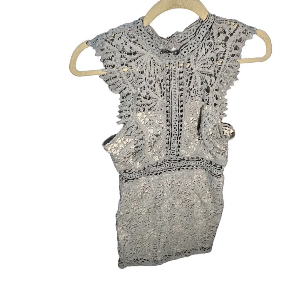 Classy yet Super Sexy Soieblu Crochet Fitted Dress Size Small, Perfect - Picture 9 of 11
